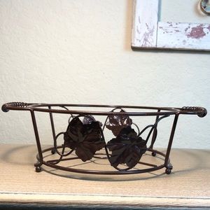 Fruit Metal leaf brown bowl